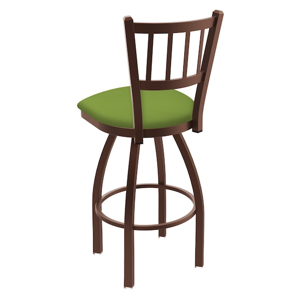 Holland Bar Stool Co 30" Swivel Bar Stool, Bronze Finish, Canter Kiwi Green Seat - 81030BZ009