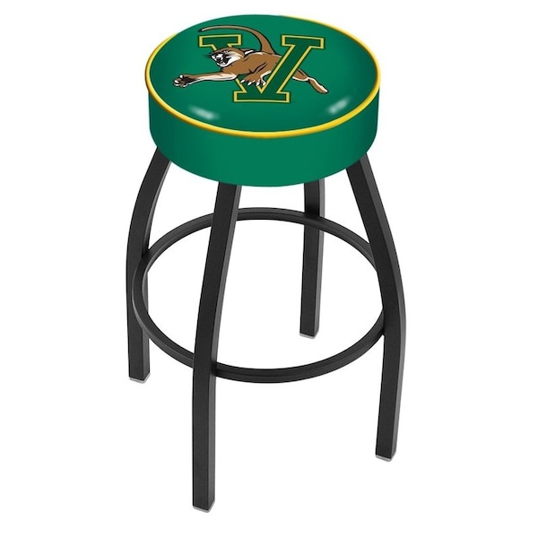 Holland Bar Stool Co 25" 4" Vermont Cushion Seat, Blk Wrinkle Base Swivel Bar Stool - L8B125VERMNT