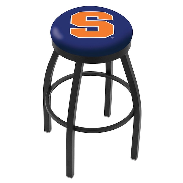 Holland Bar Stool Co 30" Blk Wrinkle Syracuse Swivel Bar Stool, Accent Ring - L8B2B30SYRCSE