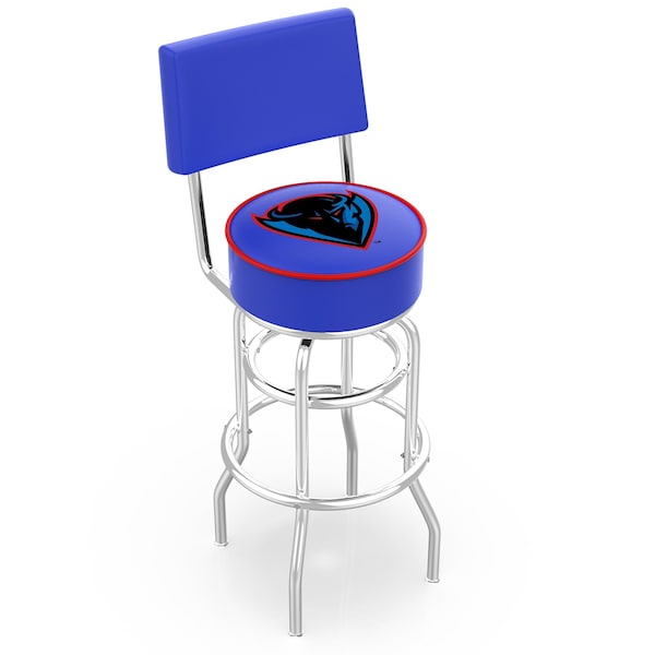 Holland Bar Stool Co 30" Chrome 2-Ring DePaul Swivel Bar Stool, Back - L7C430DEPAUL