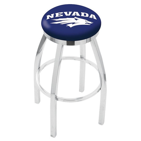 Holland Bar Stool Co 25" Chrome Nevada Swivel Bar Stool, Accent Ring - L8C2C25NEVAUN
