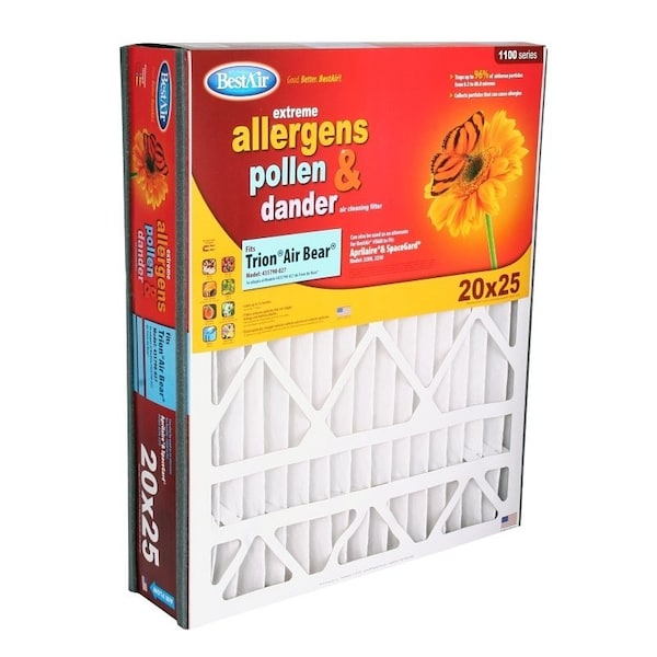 Bestair Air Filter, 25 in L, 20 in W, 11 MERV - AB2025