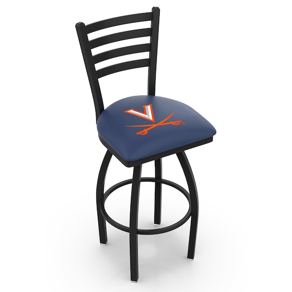 Holland Bar Stool Co 30" Blk Wrinkle Virginia Swivel Bar Stool, Ladder Back - L01430VRGNIA