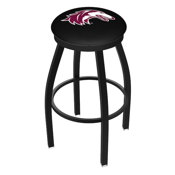 Holland Bar Stool Co 30" Blk Wrinkle Southern Illinois Swivel Bar Stool, Accent Ring - L8B2B30SOUILL