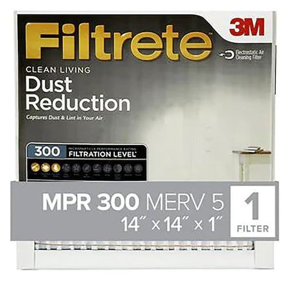 Filtrete 14x14 Pleated Air Filter, Electrostatically Charged Synthetic Media, MERV 5 - 311-4