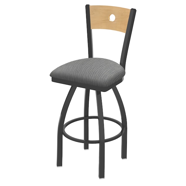 Holland Bar Stool Co 30" Swivel Counter Stool, Bronze Finish, Nat Back, Graph Seat - 83030PWNATMPLB020