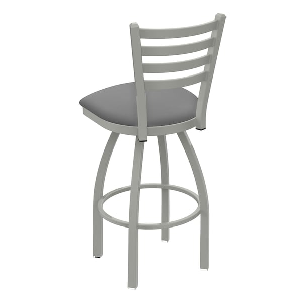 Holland Bar Stool Co 30" Swivel Bar Stool, Nickel Finish, Canter Grey Seat - 41030AN007