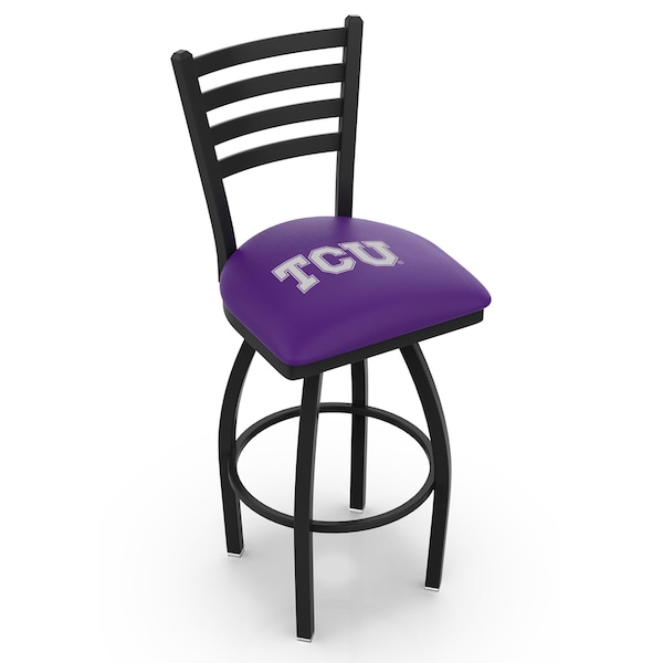 Holland Bar Stool Co 25" Blk Wrinkle TCU Swivel Bar Stool, Ladder Back - L01425TEXCHR