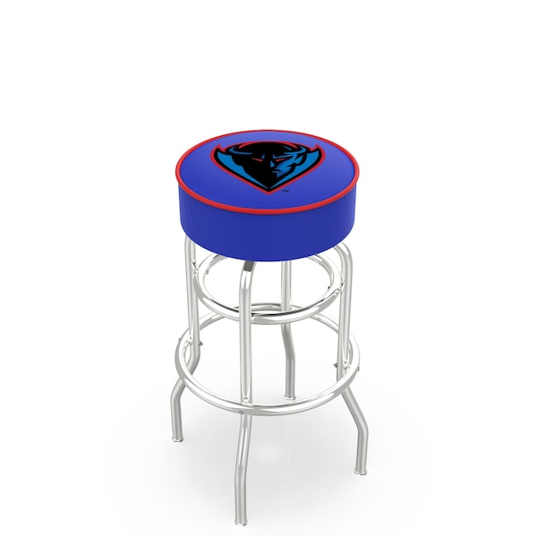 Holland Bar Stool Co 25" 4" DePaul Cushion Seat, Double-Ring Chrome Swivel Bar Stool - L7C125DEPAUL