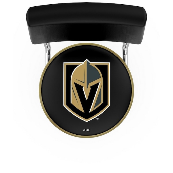 Holland Bar Stool Co 30" Chrome 2-Ring Vegas Golden Knights Swivel Bar Stool, Back - L7C430LVGDKN