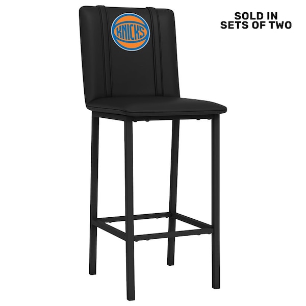 Dreamseat Bar Stool 500 with New York Knicks Secondary, 2PK - XZ500BSDBLK-PSNBA31092A