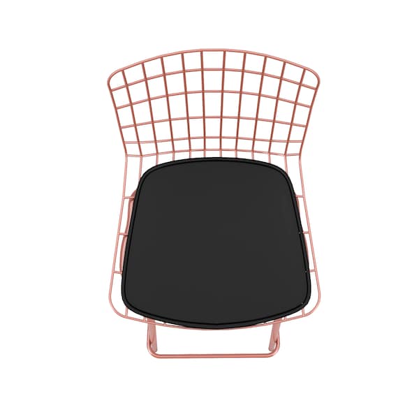 Manhattan Comfort Madeline Barstool, Rose Pink Gold and Black - 198AMC5