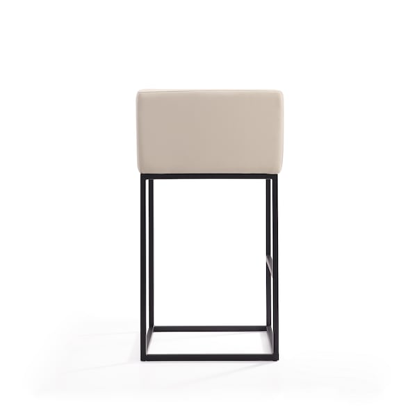 Manhattan Comfort Embassy Barstool in Cream and Black - BS018-CR