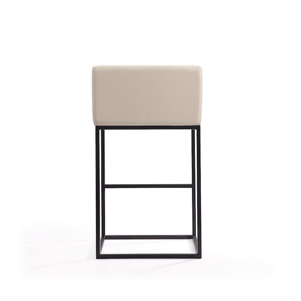 Manhattan Comfort Embassy Barstool in Cream and Black - BS018-CR
