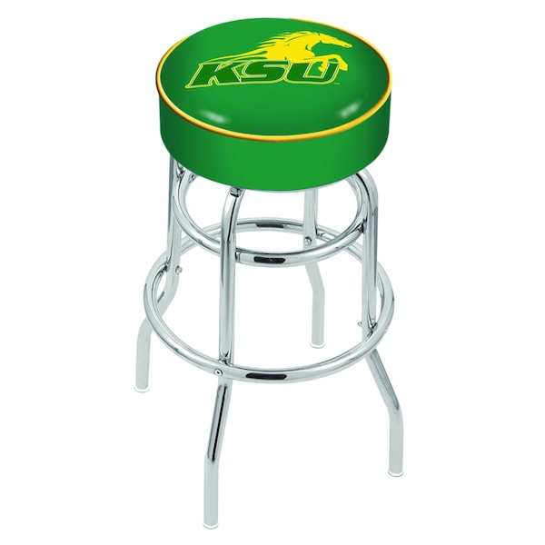Holland Bar Stool Co 25" Kentucky State Univ Cushion Seat, 2-Ring Chrome Swivel Bar Stool - L7C125KYSTUN