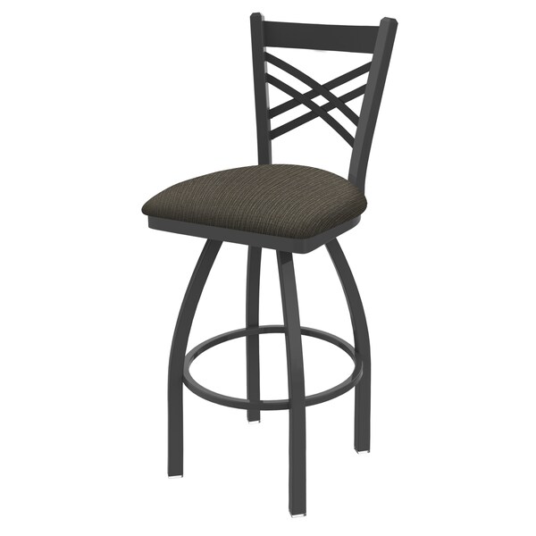 Holland Bar Stool Co 30" Swivel Bar Stool, Pewter Finish, Graph Chalice Seat - 82030PW019