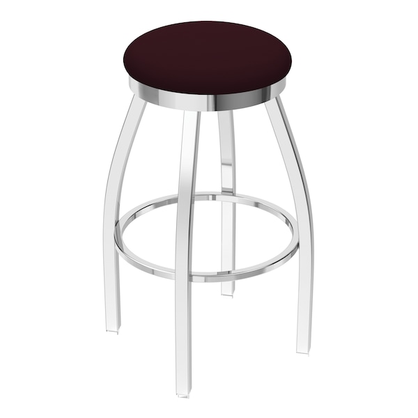 Holland Bar Stool Co 30" Swivel Bar Stool, Chrome Finish, Canter Bordeaux Seat - 80230CH005