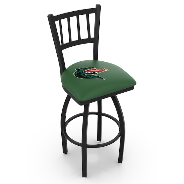 Holland Bar Stool Co 30" Blk Wrinkle UAB Swivel Bar Stool, Jailhouse Back - L01830ALABIR