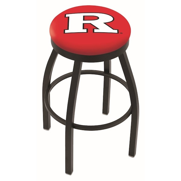 Holland Bar Stool Co 30" Blk Wrinkle Rutgers Swivel Bar Stool, Accent Ring - L8B2B30RUTGER