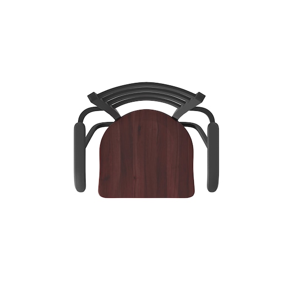 Holland Bar Stool Co Jackie with Arms 36 in. Swivel Bar Stool with Black Wrinkle Finish and Dark Cherry Maple Seat - 415