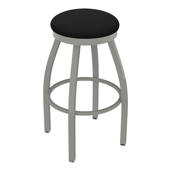 Holland Bar Stool Co 30" Swivel Bar Stool, Nickel Finish, Black Vinyl Seat - 80230ANBLKVINYL