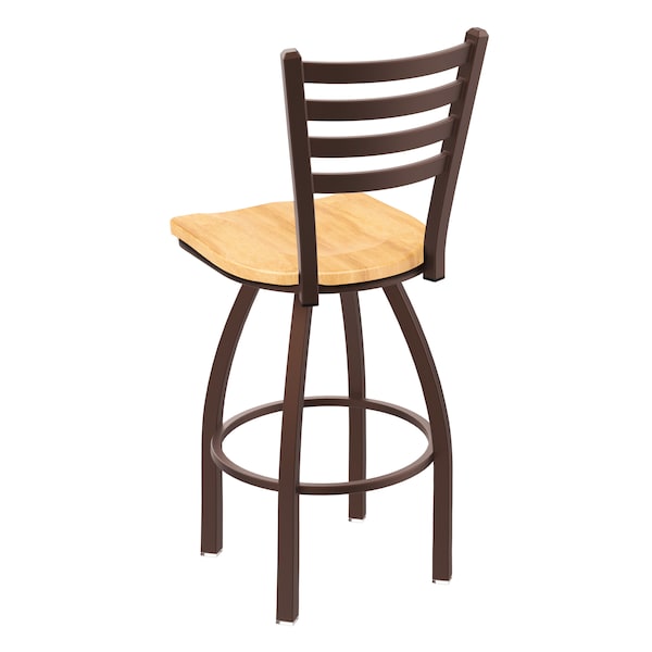Holland Bar Stool Co 30" Swivel Bar Stool, Bronze Finish, Nat Maple Seat - 41030BZNATMPL