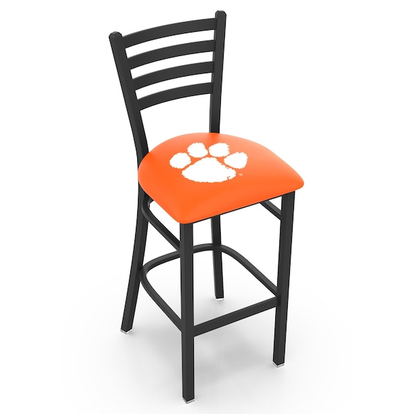 Holland Bar Stool Co 30" Blk Wrinkle Clemson Stationary Bar Stool, Ladder Back - L00430CLMSON