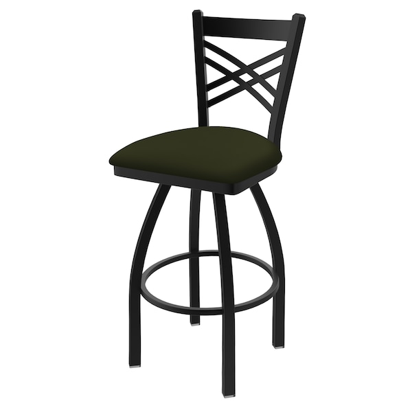 Holland Bar Stool Co 30" Swivel Bar Stool, Black Wrinkle, Canter Pine Seat - 82030BW010