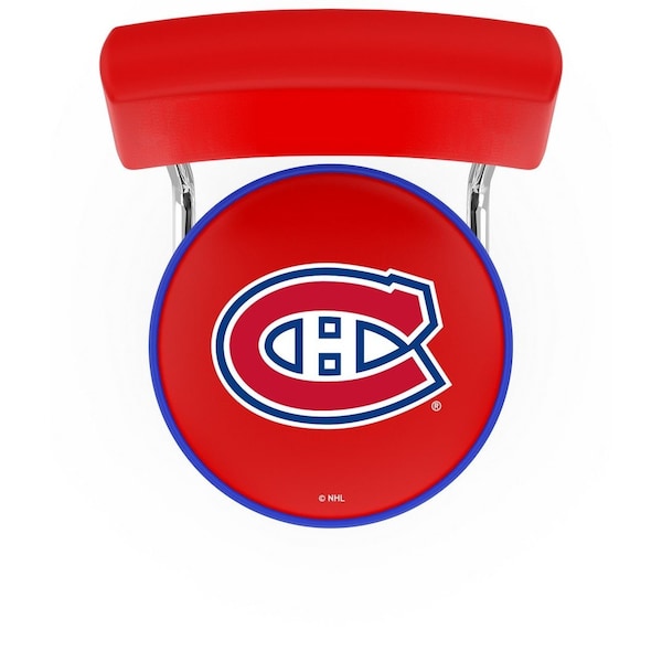 Holland Bar Stool Co 30" Chrome 2-Ring Montreal Canadiens Swivel Bar Stool, Back - L7C430MONCAN