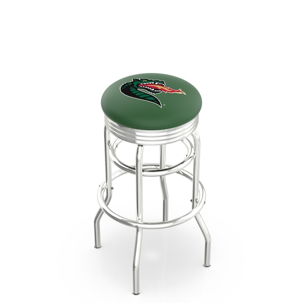 Holland Bar Stool Co 30" Chrome 2-Ring UAB Swivel Bar Stool, Accent Ring - L7C3C30ALABIR