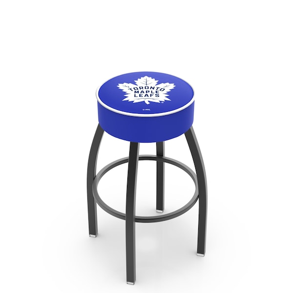 Holland Bar Stool Co 30" Toronto Maple Leafs Cushion Seat, Blk Wrinkle Base Swivel Bar Stool - L8B130TORMPL