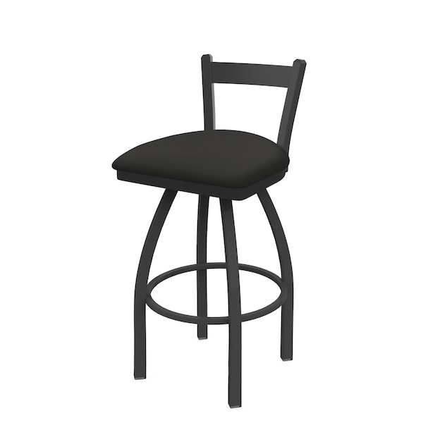 Holland Bar Stool Co 30" Low Back Swivel Bar Stool, Pewter Finish, Canter Iron Seat - 82130PW008