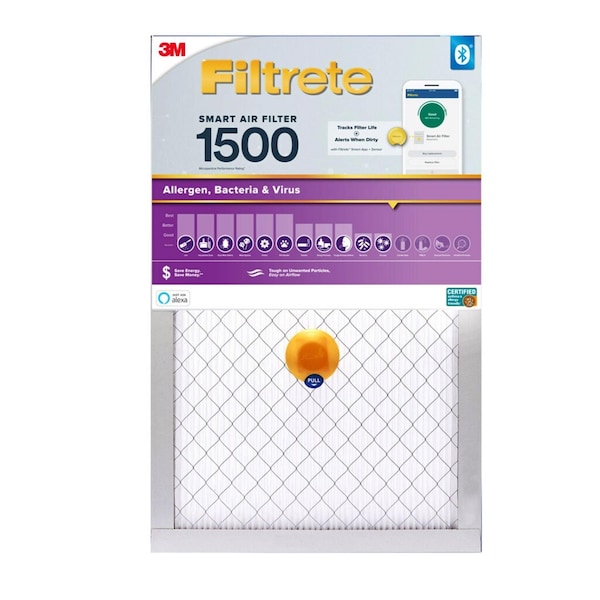 Filtrete Filtrete 16 in. W X 25 in. H X 1 in. D Polypropylene 12 MERV Smart Air Filter 1 pk - S-2001-4