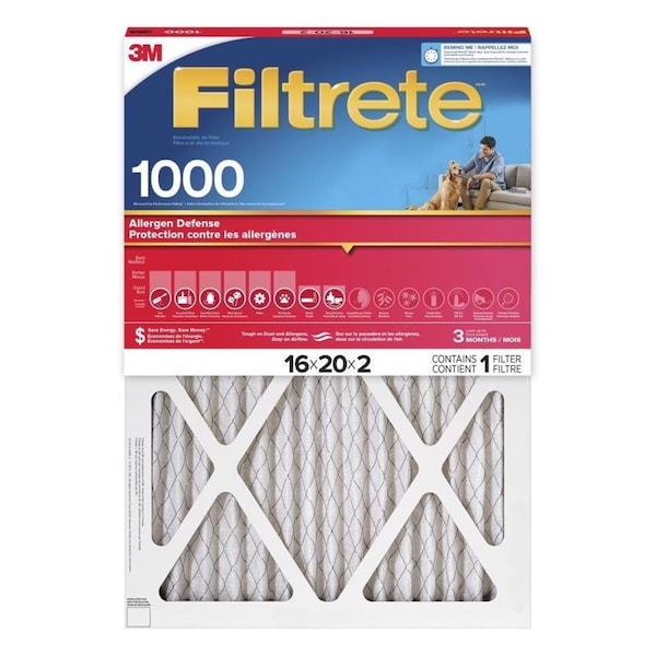 Filtrete 16x20x2 Pleated Air Filter, Polypropylene, MERV 11 - NADP00-2IN-4