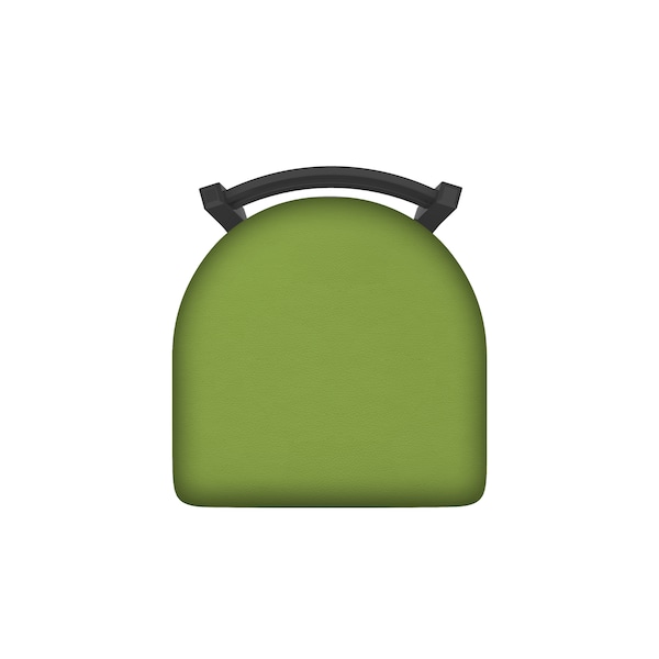 Holland Bar Stool Co 30" Low Back Swivel Bar Stool, Pewter Finish, Canter Kiwi Green Seat - 41130PW009