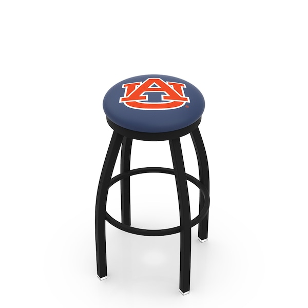Holland Bar Stool Co 30" Blk Wrinkle Auburn Swivel Bar Stool, Accent Ring - L8B2B30AUBURN