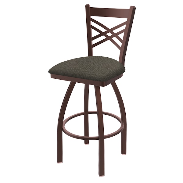 Holland Bar Stool Co 30" Swivel Bar Stool, Bronze Finish, Graph Chalice Seat - 82030BZ019