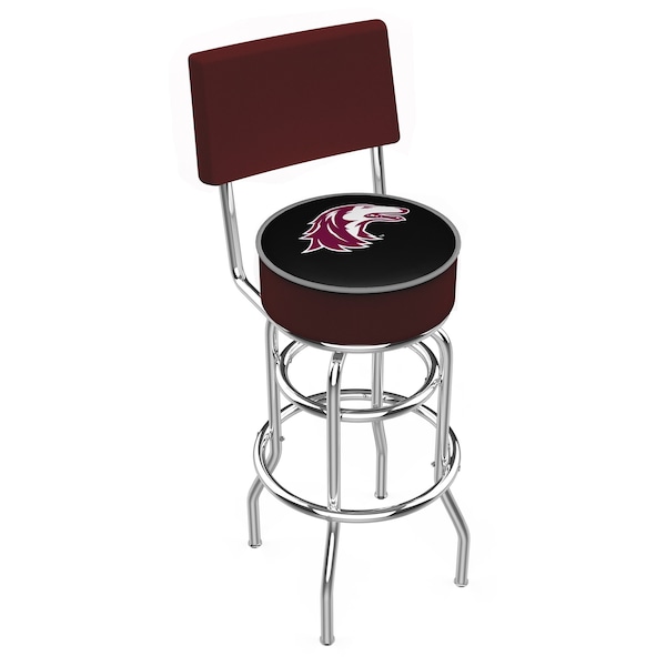 Holland Bar Stool Co 30" Chrome 2-Ring Southern Illinois Swivel Bar Stool, Back - L7C430SOUILL