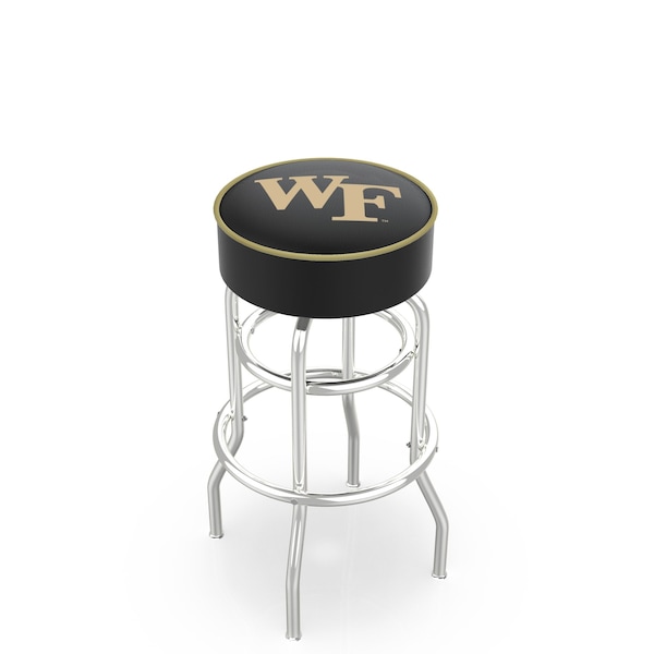 Holland Bar Stool Co 30" Wake Forest Cushion Seat, 2-Ring Chrome Swivel Bar Stool - L7C130WAKEFR