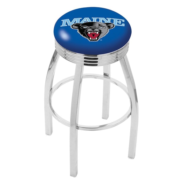 Holland Bar Stool Co 30" Chrome Maine Swivel Bar Stool, Accent Ring - L8C3C30MAINEU
