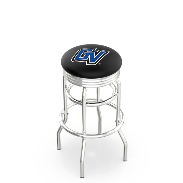Holland Bar Stool Co 25" Chrome 2-Ring Grand Valley State Swivel Bar Stool, Accent Ring - L7C3C25GVSTUN