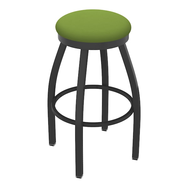 Holland Bar Stool Co 30" Swivel Bar Stool, Pewter Finish, Canter Kiwi Green Seat - 80230PW009