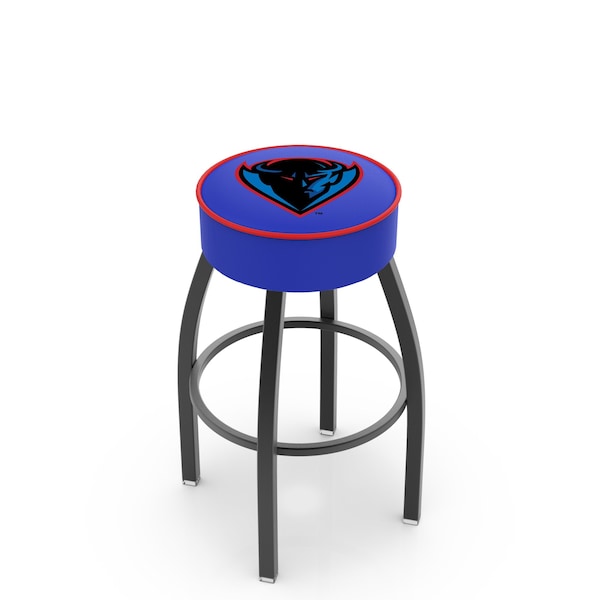 Holland Bar Stool Co 25" 4" DePaul Cushion Seat, Blk Wrinkle Base Swivel Bar Stool - L8B125DEPAUL