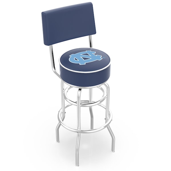 Holland Bar Stool Co 30" Chrome 2-Ring North Carolina Swivel Bar Stool, Back - L7C430NORCAR