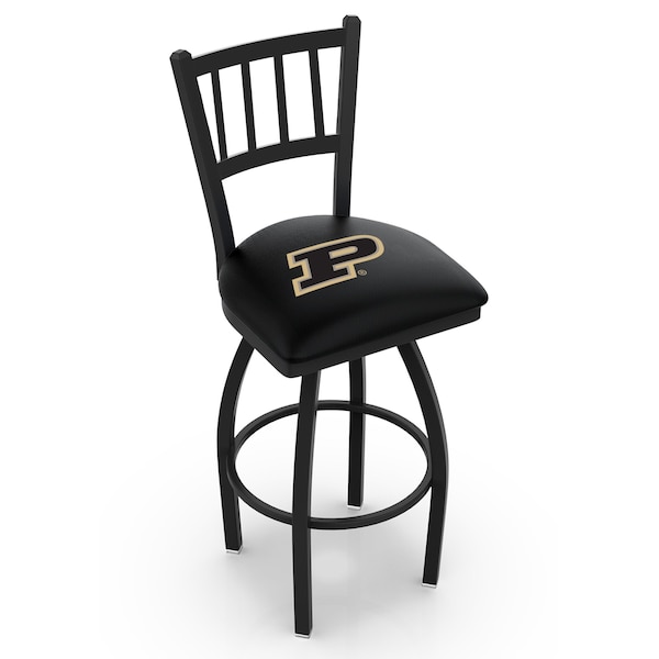 Holland Bar Stool Co 30" Blk Wrinkle Pitt Stationary Bar Stool, Ladder Back - L01830PURDUE
