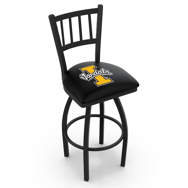 Holland Bar Stool Co 30" Blk Wrinkle Idaho Swivel Bar Stool, Jailhouse Back - L01830IDAHOU