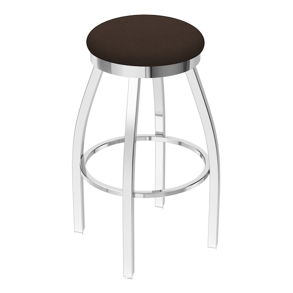 Holland Bar Stool Co 30" Swivel Bar Stool, Chrome Finish, Rein Coffee Seat - 80230CH025