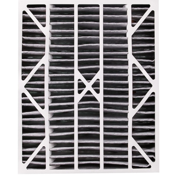 Nordic Pure 20x25x6 Plus Carbon Pleated Air Filter, High Capacity, MERV 8 - 20X25X6ASGPM8C-1