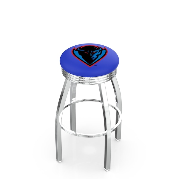 Holland Bar Stool Co 30" Chrome DePaul Swivel Bar Stool, Accent Ring - L8C3C30DEPAUL