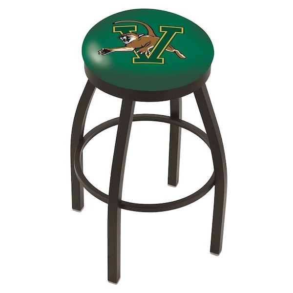 Holland Bar Stool Co 25" Blk Wrinkle Vermont Swivel Bar Stool, Accent Ring - L8B2B25VERMNT